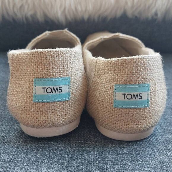 TOMS Alpargata Shoes Woven Tan size 10 - Picture 3 of 8